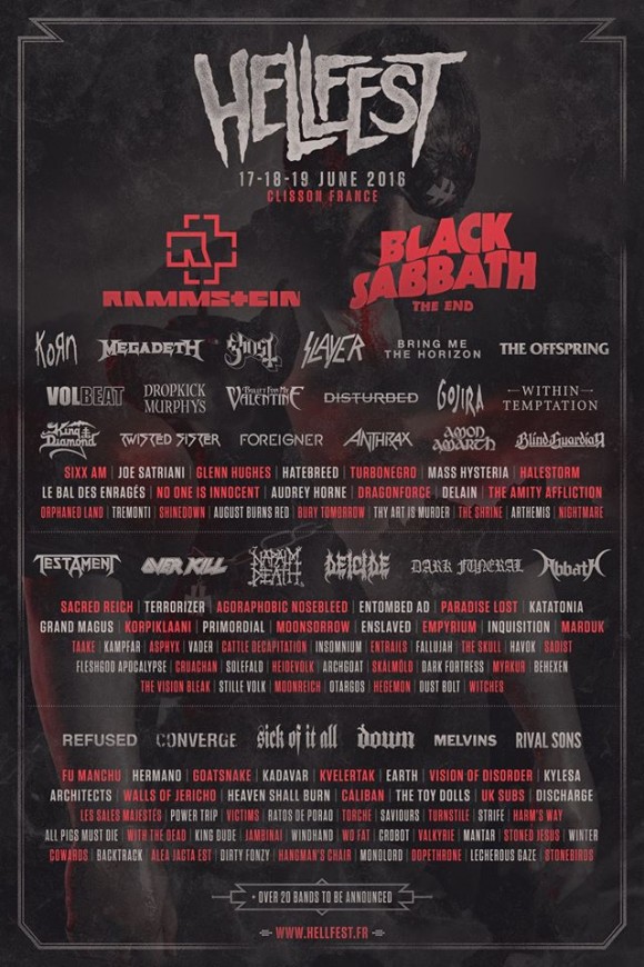 HELLFEST 2016 GROUPES