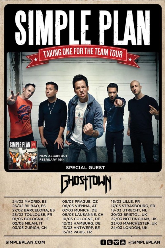 SIMPLE PLAN TOUR 2016